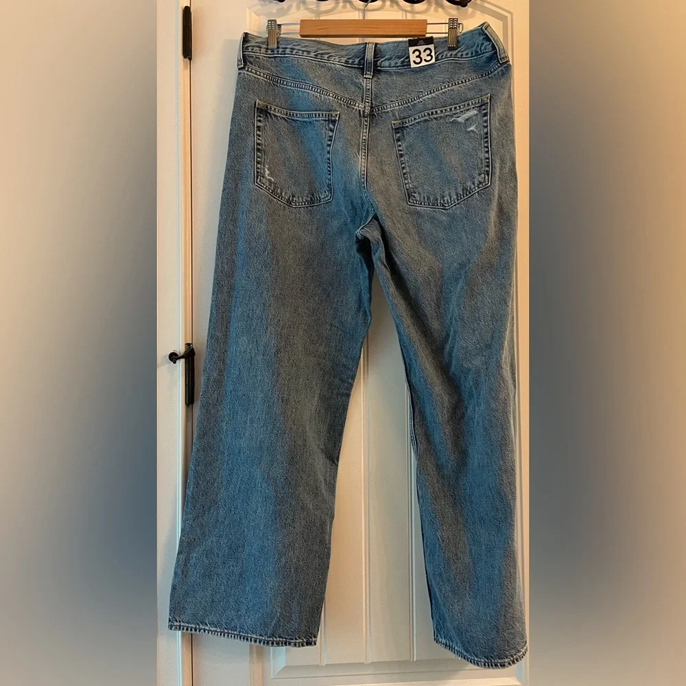 GAP Women's Blue Straight Leg Jeans - Picture 2 of 5